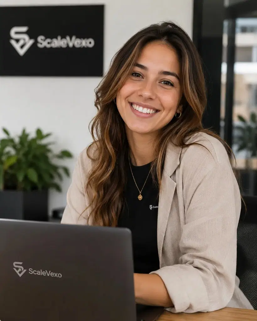 ScaleVexo strategist presenting growth metrics